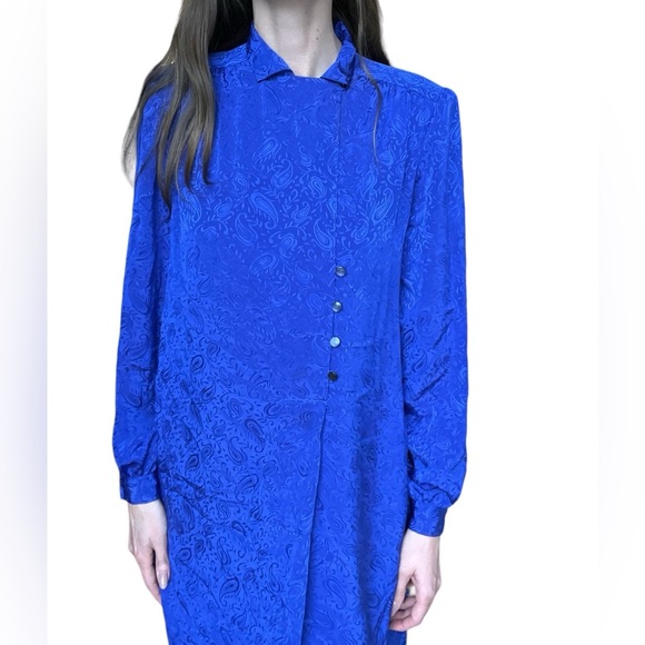 LIZ CLAIBORNE 90’s Vintage Silky Dress - Picture 6 of 7